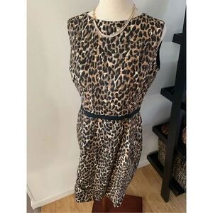 Loft animal print dress size 10p work dress